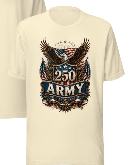 Army 250th Anniversary T-Shirt – Patriotic Eagle Crest | 1776–2026 Limited Edition