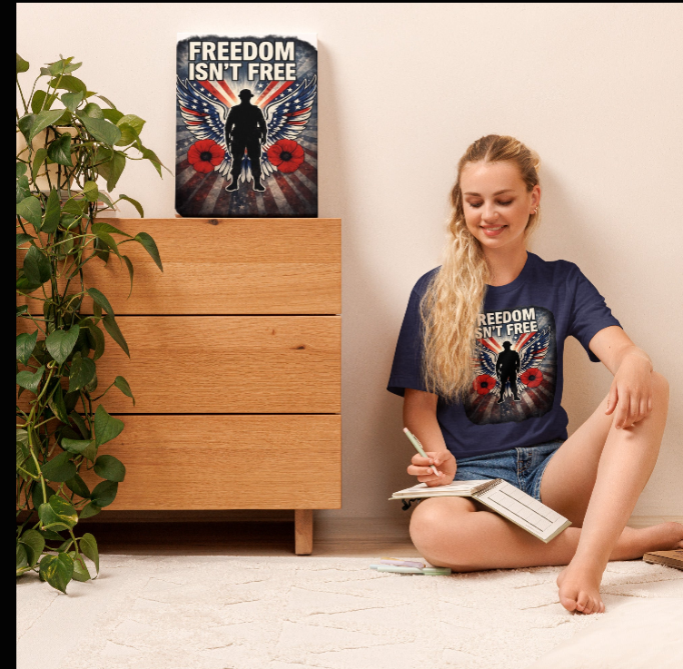 Freedom Isn't Free – Patriotic Faith & Military Honor T-Shirt