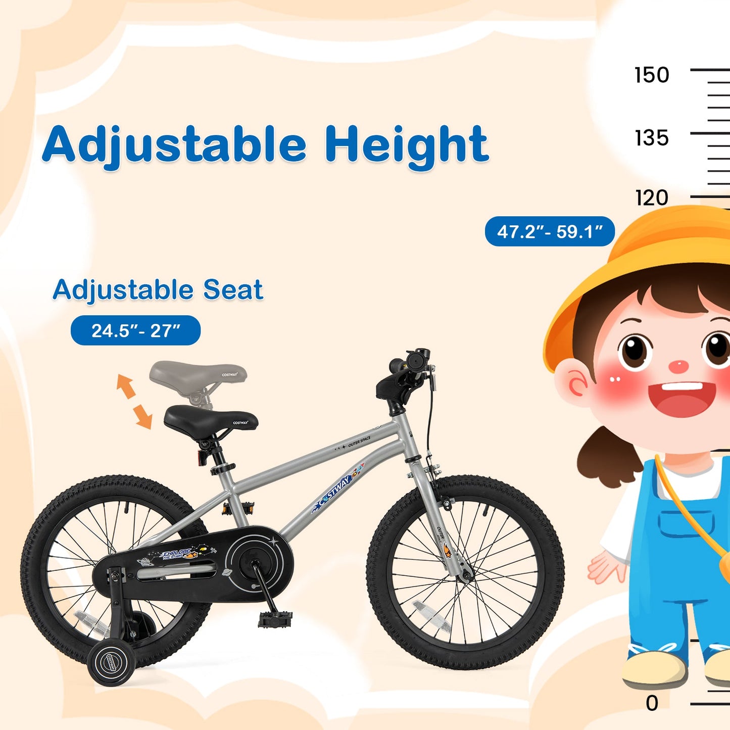 18-Inch Kids Bike for Boys & Girls Ages 4-8 🚲🔥 | High Carbon Steel Frame Bicycle