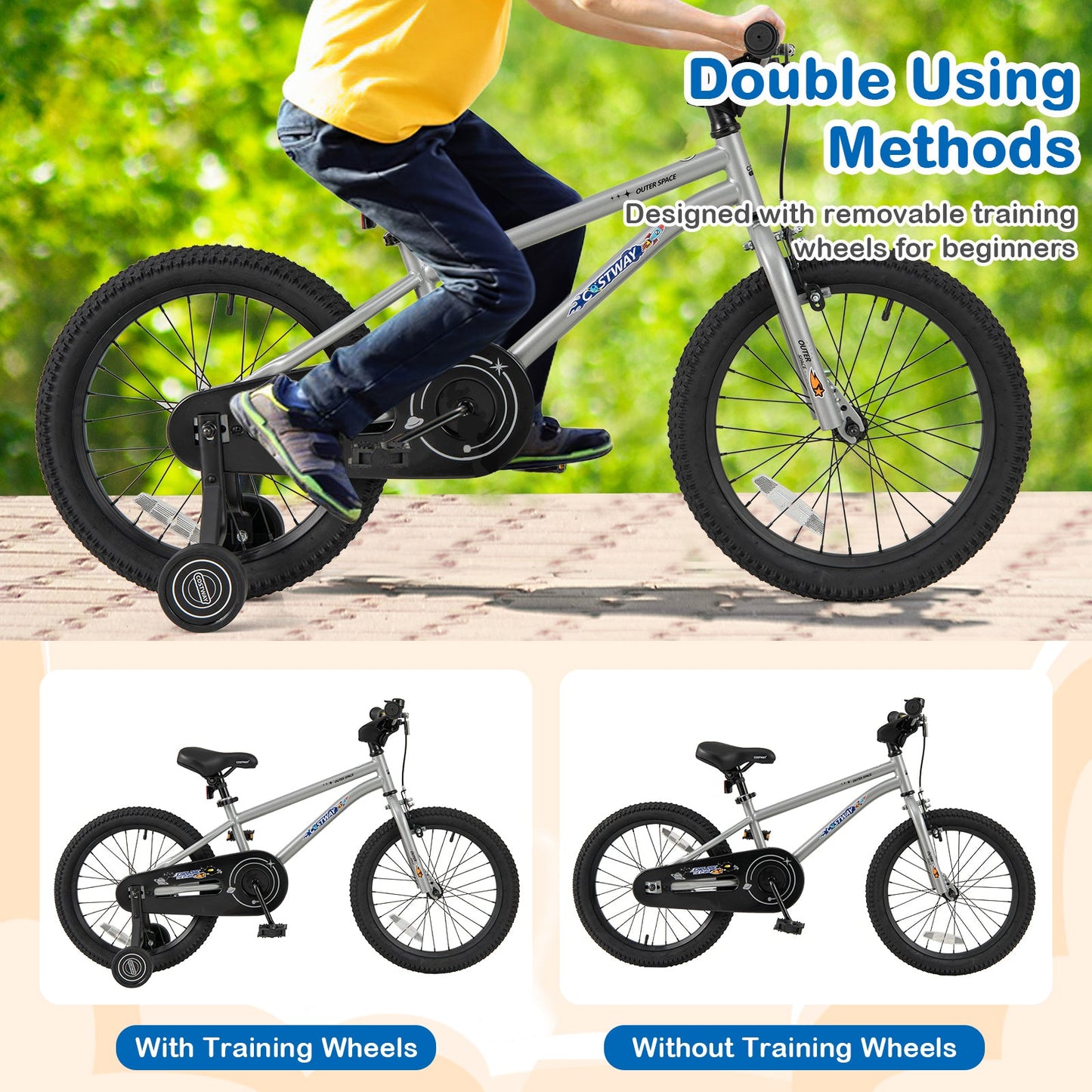18-Inch Kids Bike for Boys & Girls Ages 4-8 🚲🔥 | High Carbon Steel Frame Bicycle