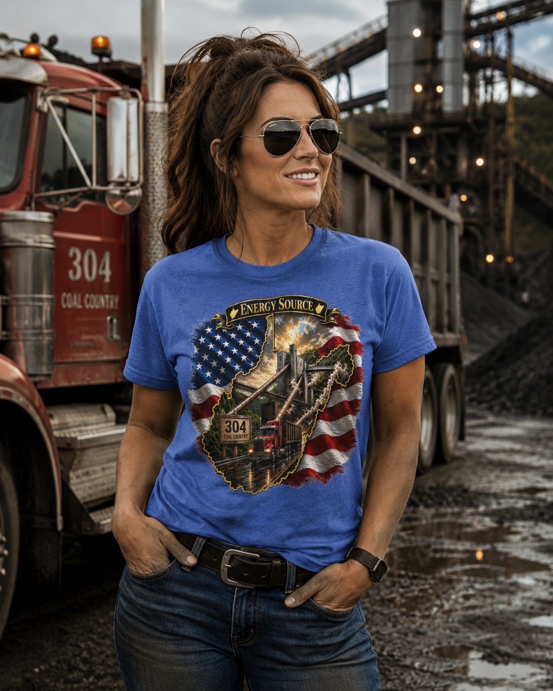 WV Energy Source — Coal Fields & Strip Mine Pride T-Shirt
