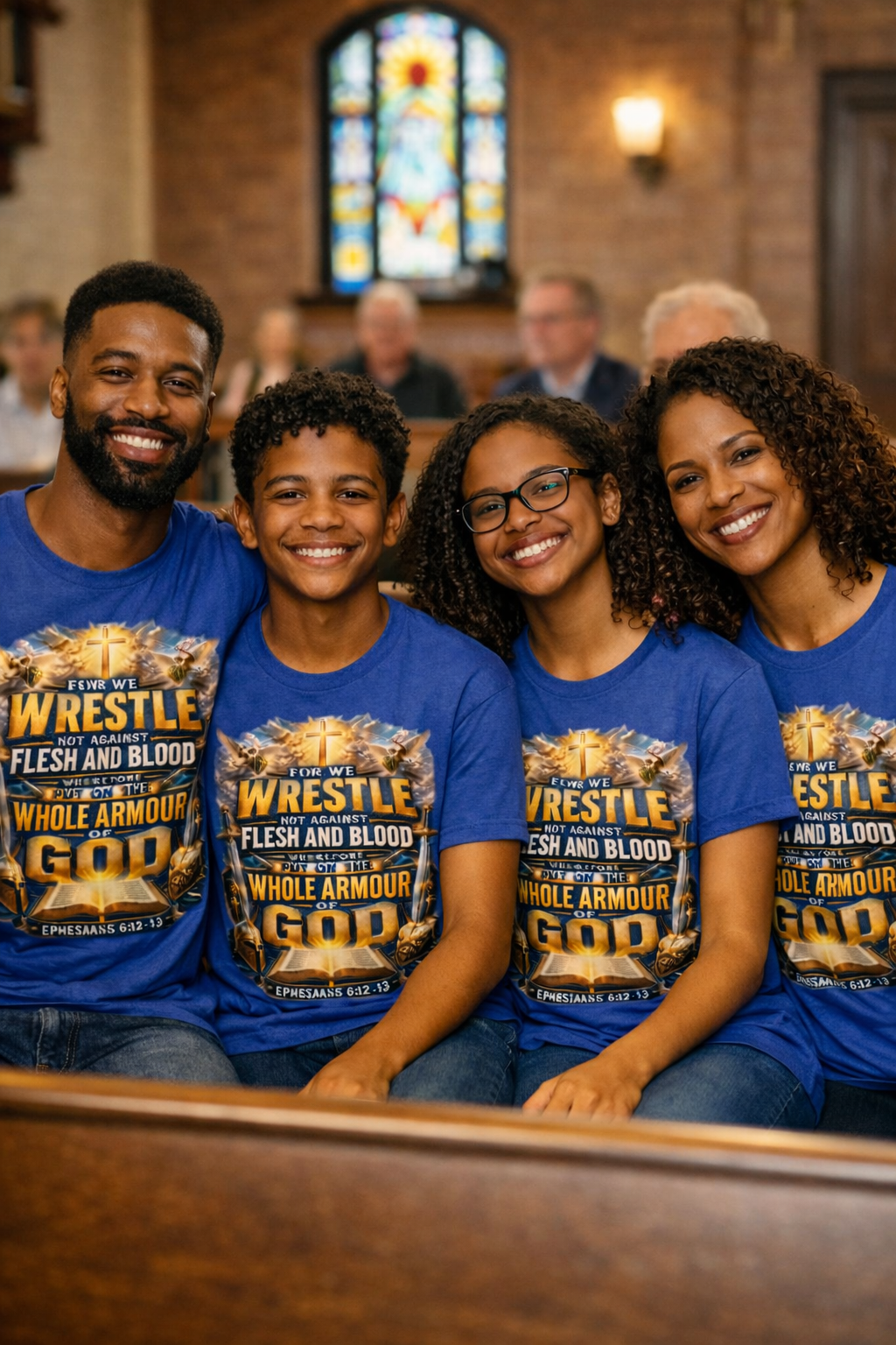 Whole Armour of God T-Shirt | Ephesians 6:12-13 | Faith Warrior Unisex Tee