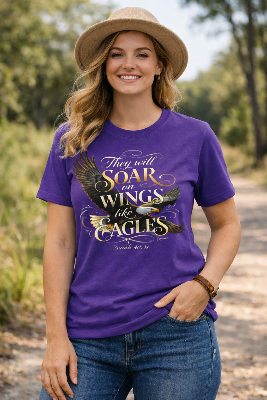 Soar on Wings Like Eagles — Isaiah 40:31 Faith T-Shirt