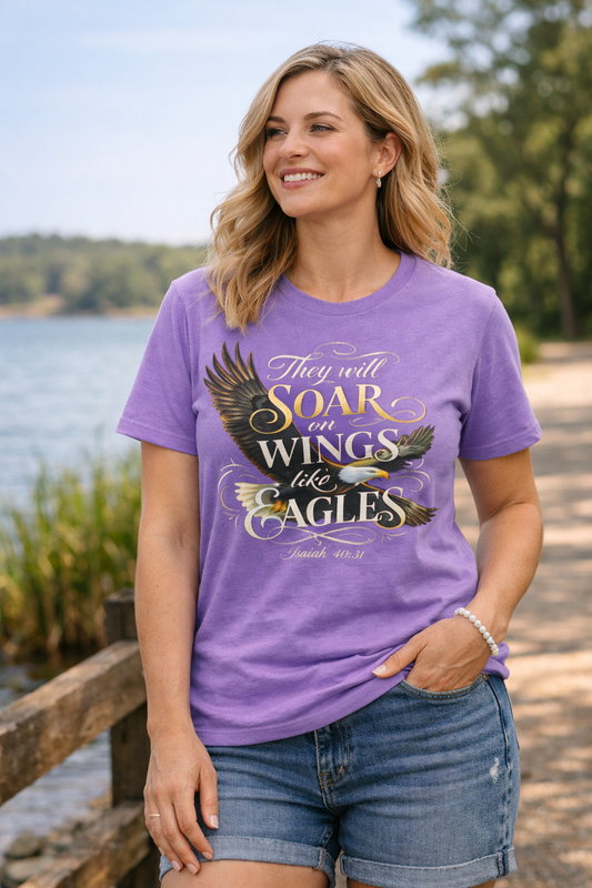 Soar on Wings Like Eagles — Isaiah 40:31 Faith T-Shirt