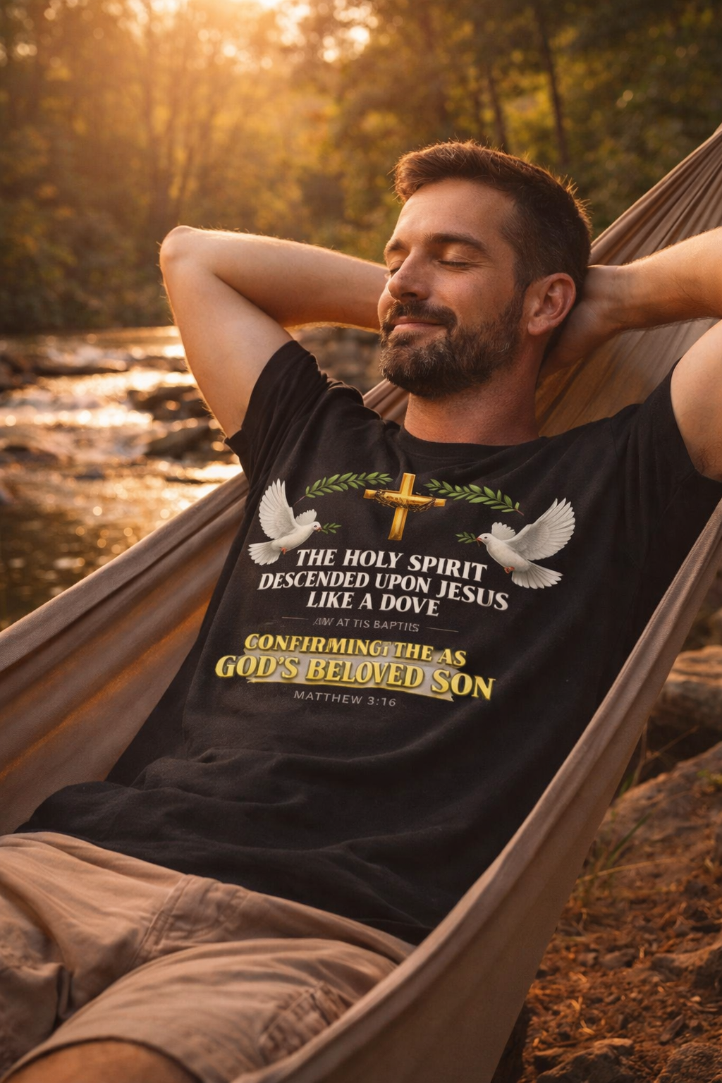Holy Spirit Descended Like a Dove – Matthew 3:16 Christian T-Shirt