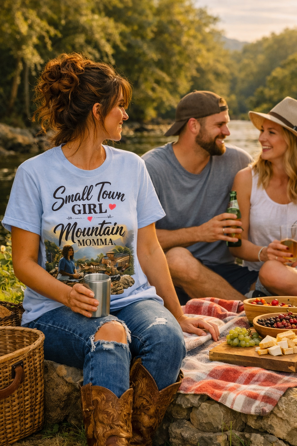 Small Town Girl Mountain Momma T-Shirt | Country Women's Graphic Tee