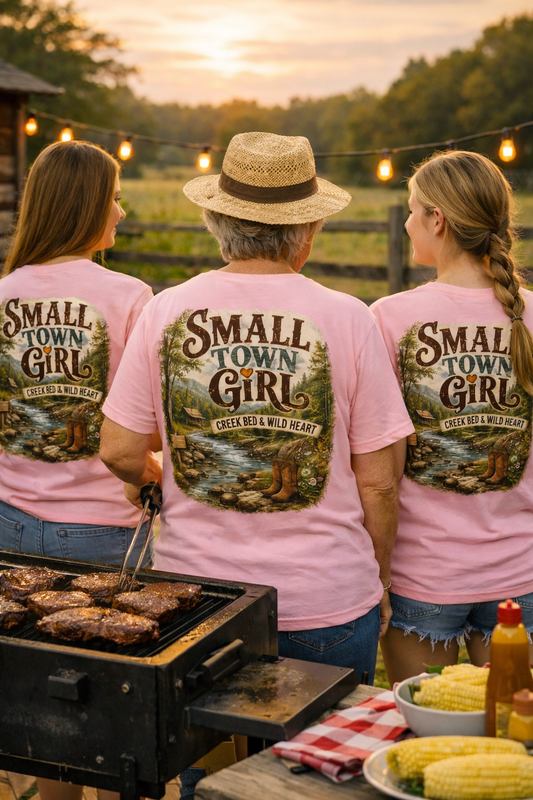 Small Town Girl – Creek Bed & Wild Heart Tee