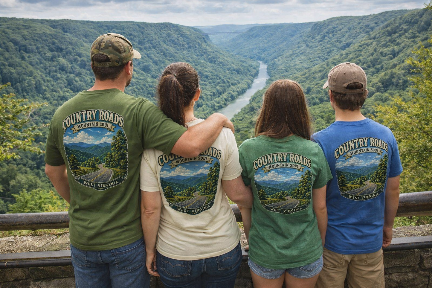 Country Roads – Mountain Soul | West Virginia T-Shirt