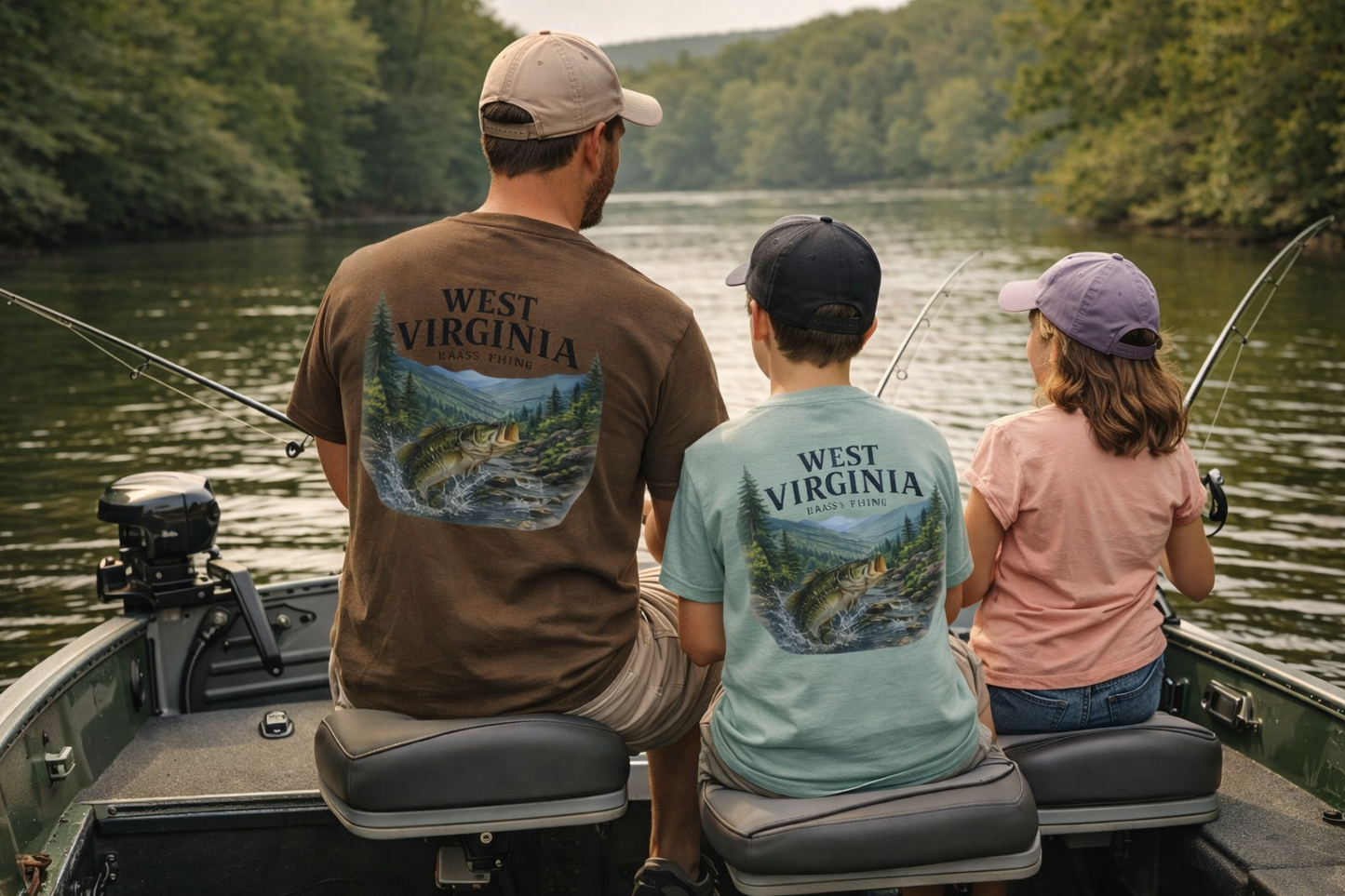 West Virginia Bass Fishing T-Shirt