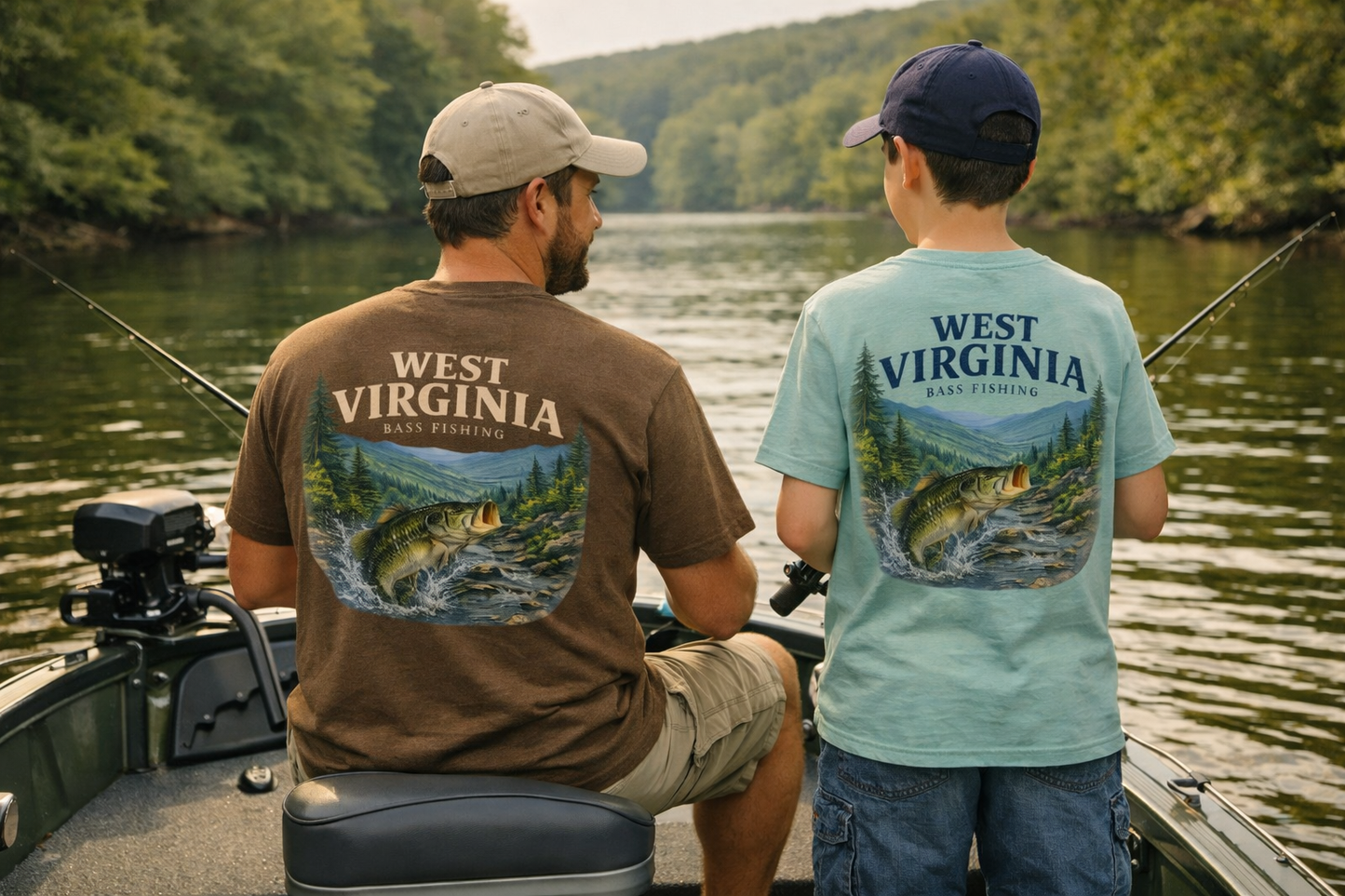 West Virginia Bass Fishing T-Shirt