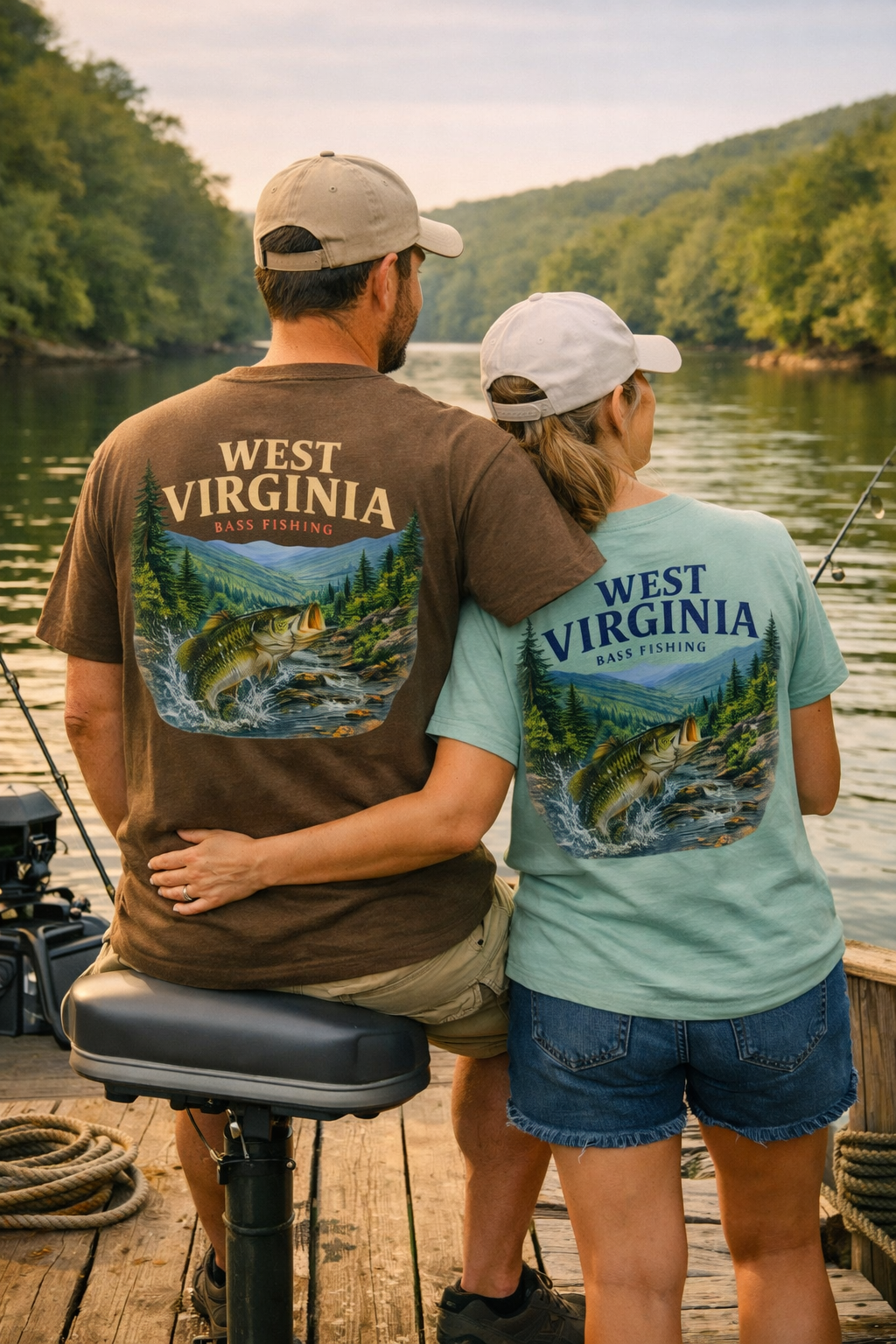 West Virginia Bass Fishing T-Shirt