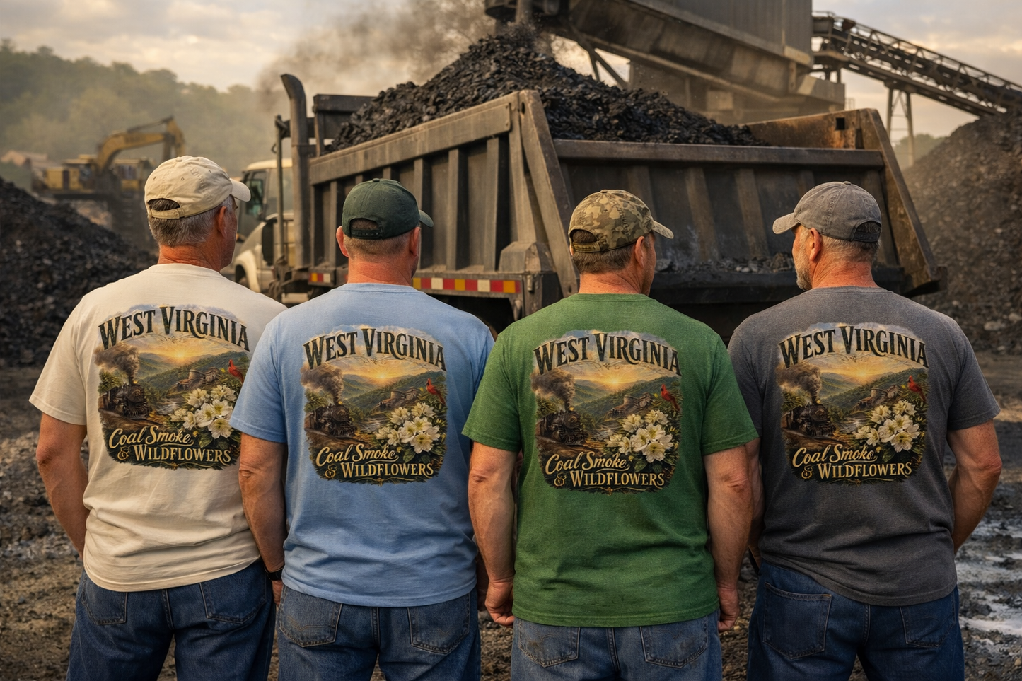 Coal Smoke & Wildflowers — West Virginia T-Shirt