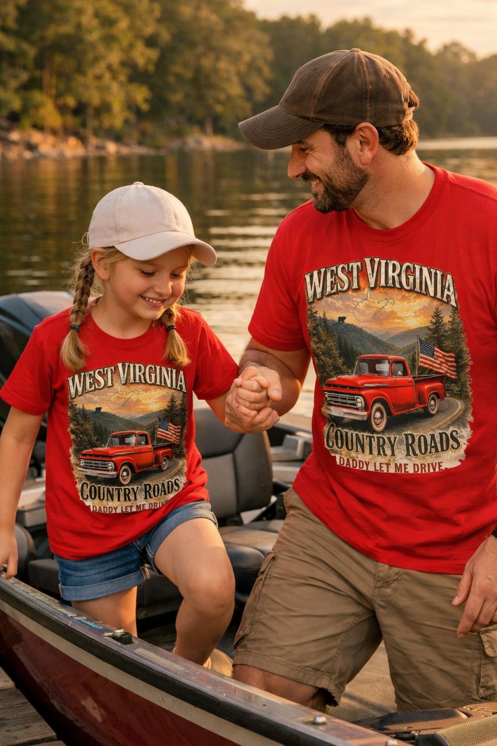 West Virginia Country Roads – Daddy Let Me Drive Tee