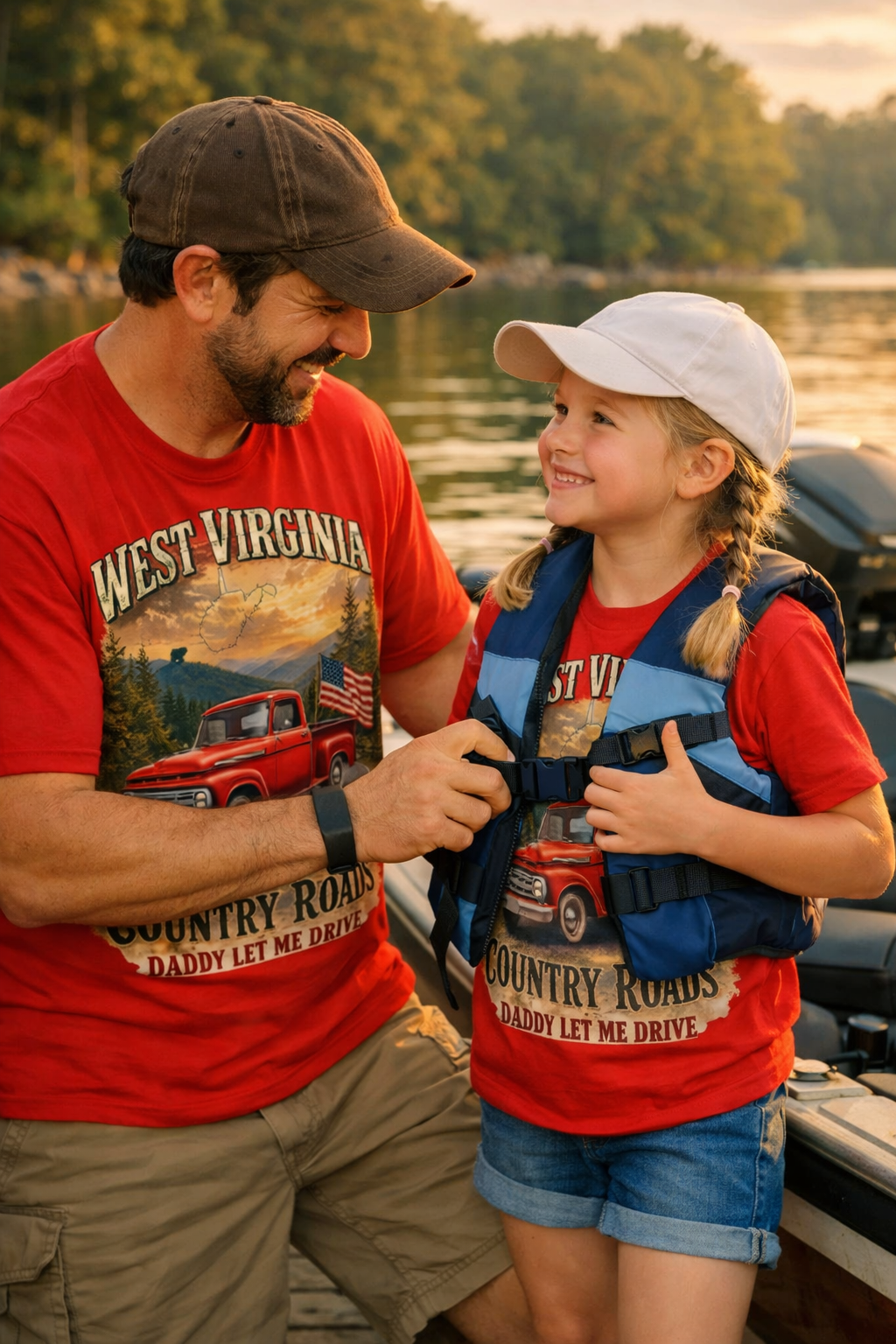 West Virginia Country Roads – Daddy Let Me Drive Tee