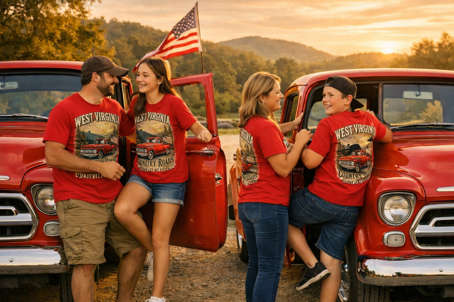 West Virginia Country Roads – Daddy Let Me Drive Tee