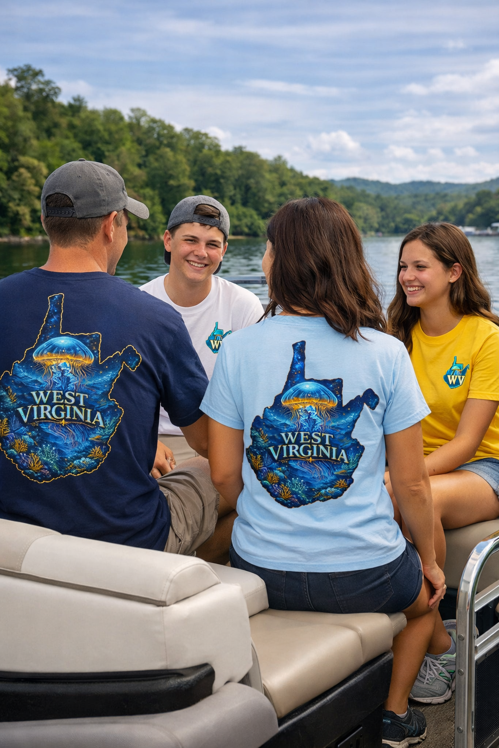 West Virginia Jellyfish State Map T-Shirt | WV Pride Unisex Tee