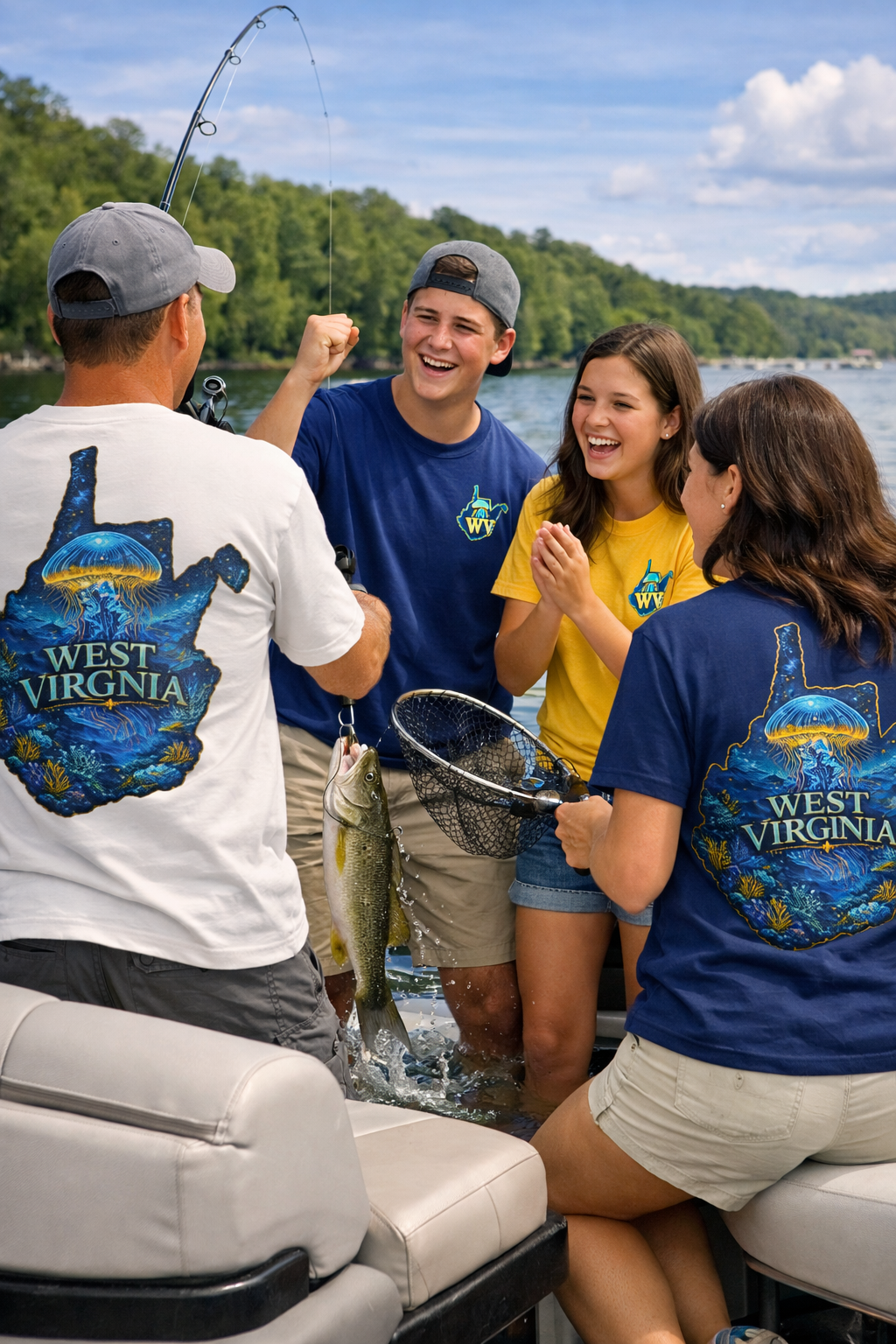 West Virginia Jellyfish State Map T-Shirt | WV Pride Unisex Tee