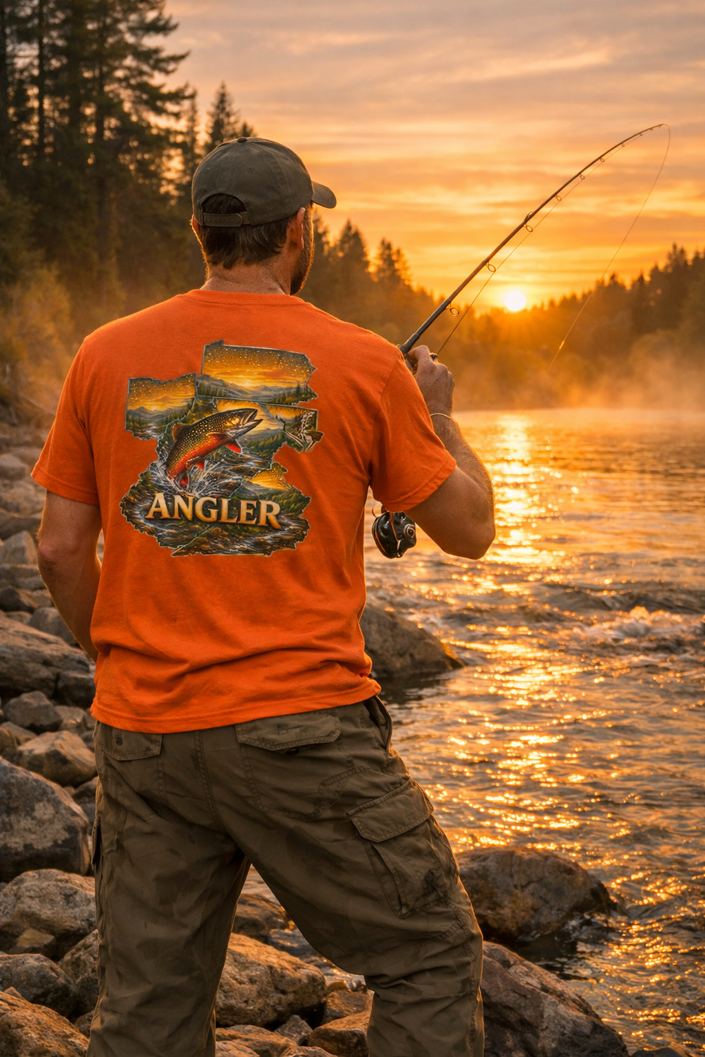 Tri-State Angler – Appalachian Fishing T-Shirt | VA, KY, OH, MD, PA