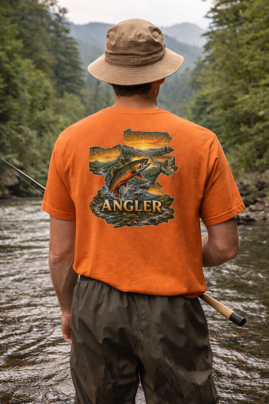 Tri-State Angler – Appalachian Fishing T-Shirt | VA, KY, OH, MD, PA
