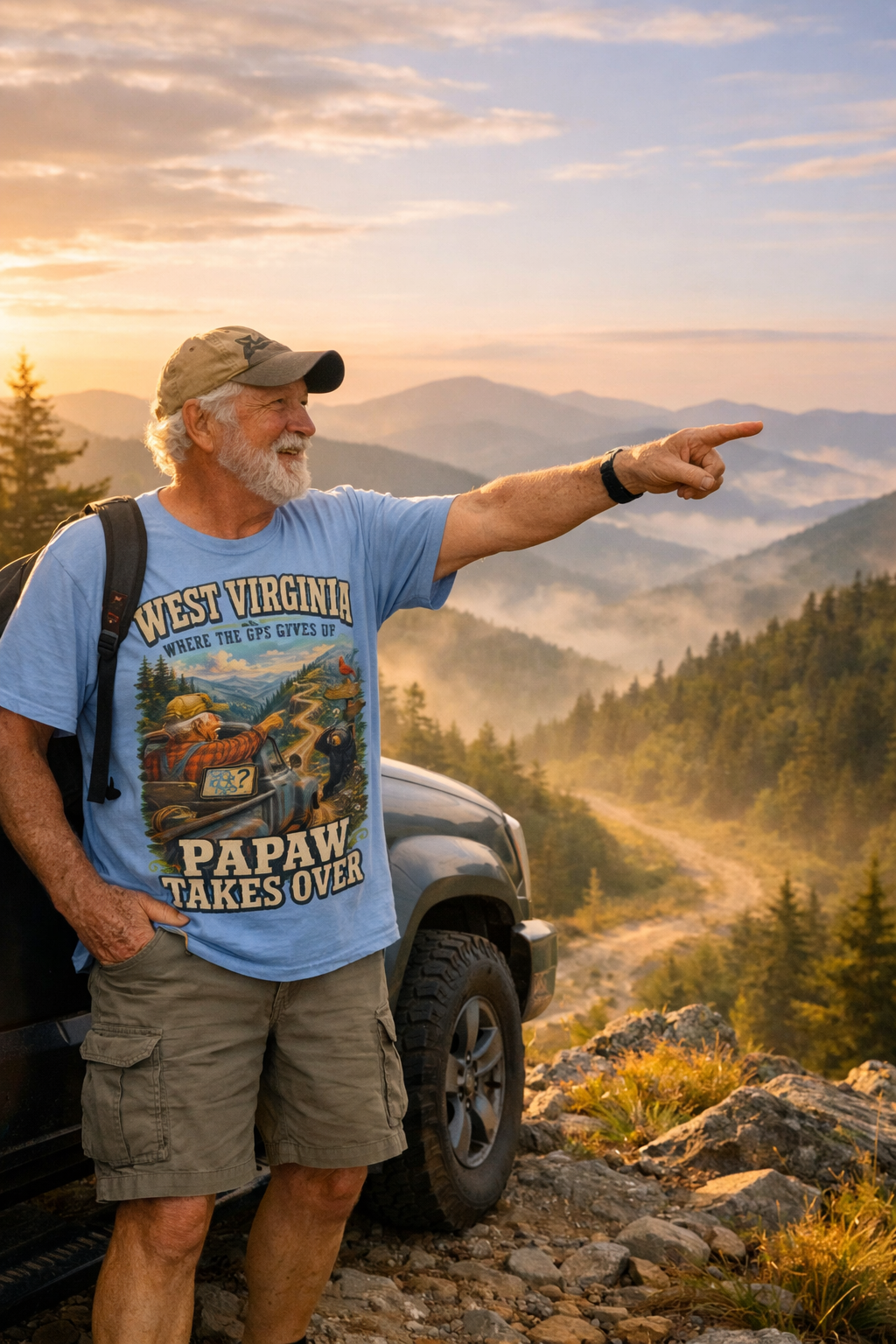 West Virginia Where The GPS Gives Up – Papaw Takes Over T-Shirt