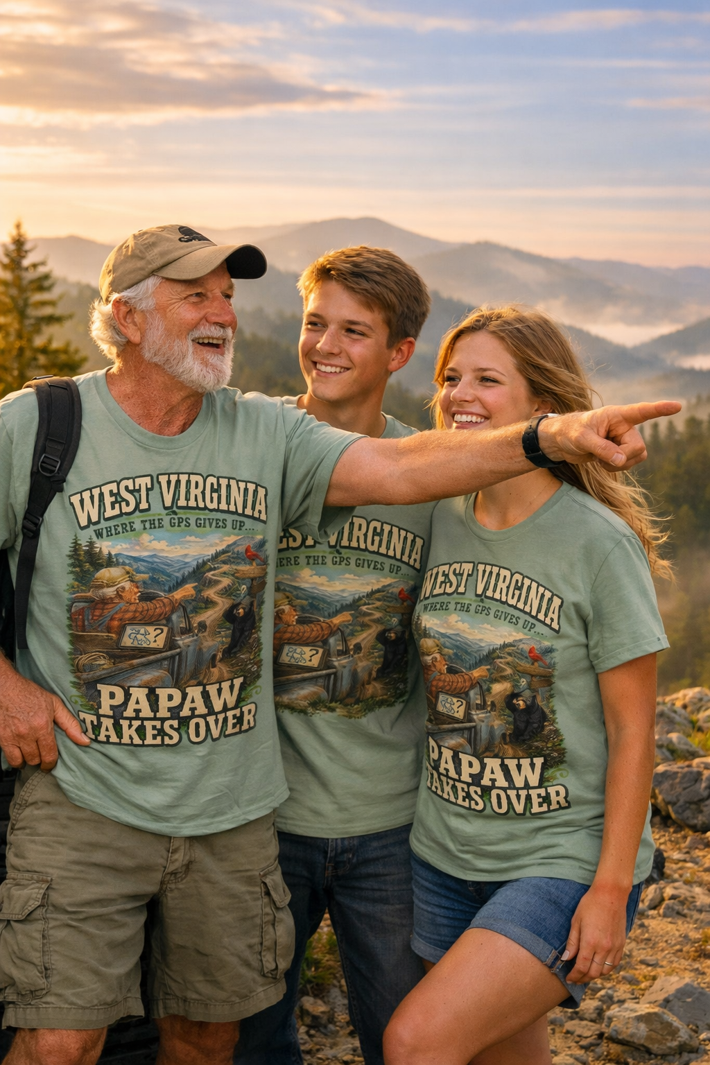 West Virginia Where The GPS Gives Up – Papaw Takes Over T-Shirt