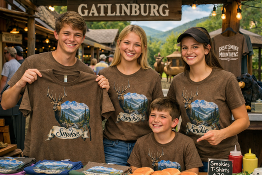 Smokies Elk Blue Unisex T-Shirt – Great Smoky Mountains Wildlife Tee