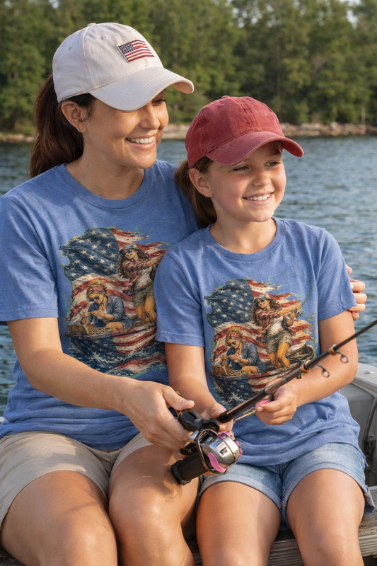 Women Who Fish – Patriotic Angler Tee