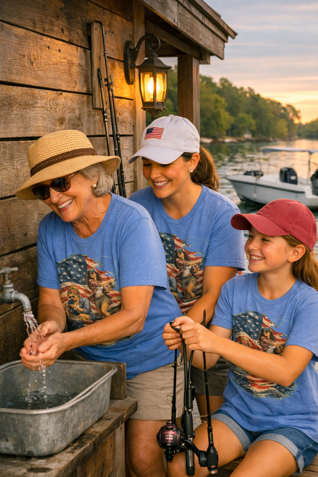 Women Who Fish – Patriotic Angler Tee