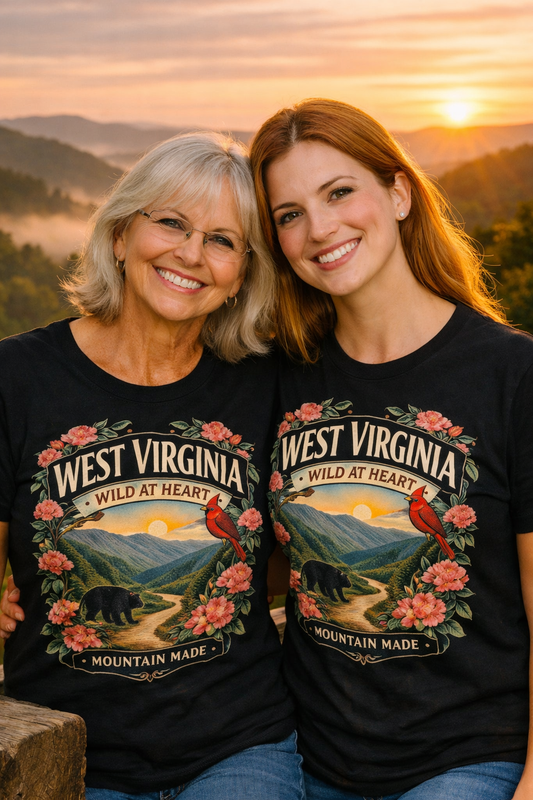 West Virginia Wild at Heart – Mountain Made Unisex T-Shirt
