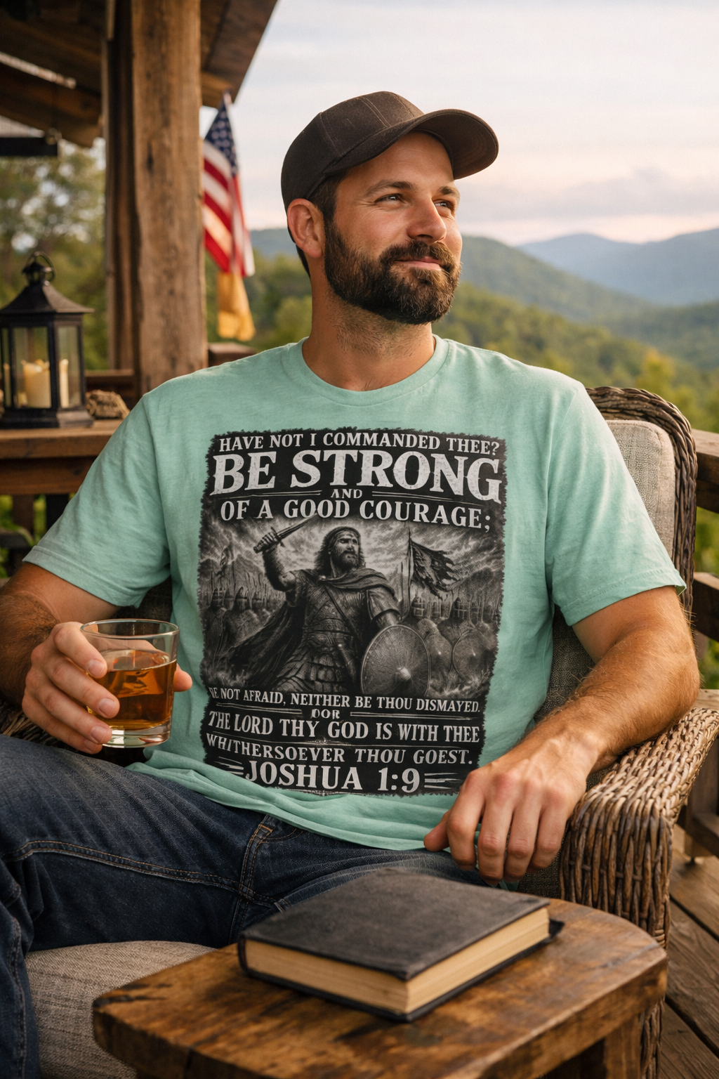 Be Strong & of Good Courage | Joshua 1:9 Faith Warrior T-Shirt