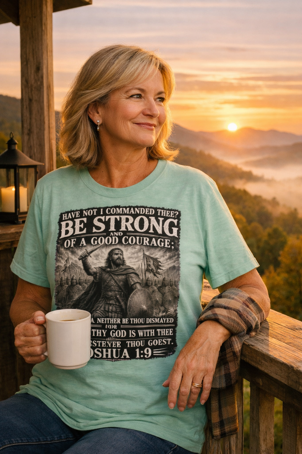 Be Strong & of Good Courage | Joshua 1:9 Faith Warrior T-Shirt