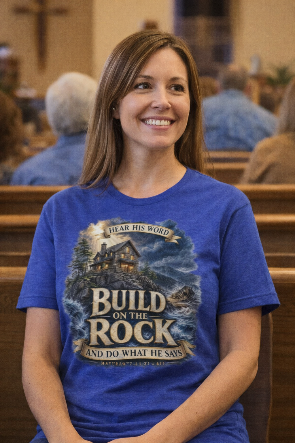 Build on the Rock – Faith T-Shirt | Matthew 7:24-27