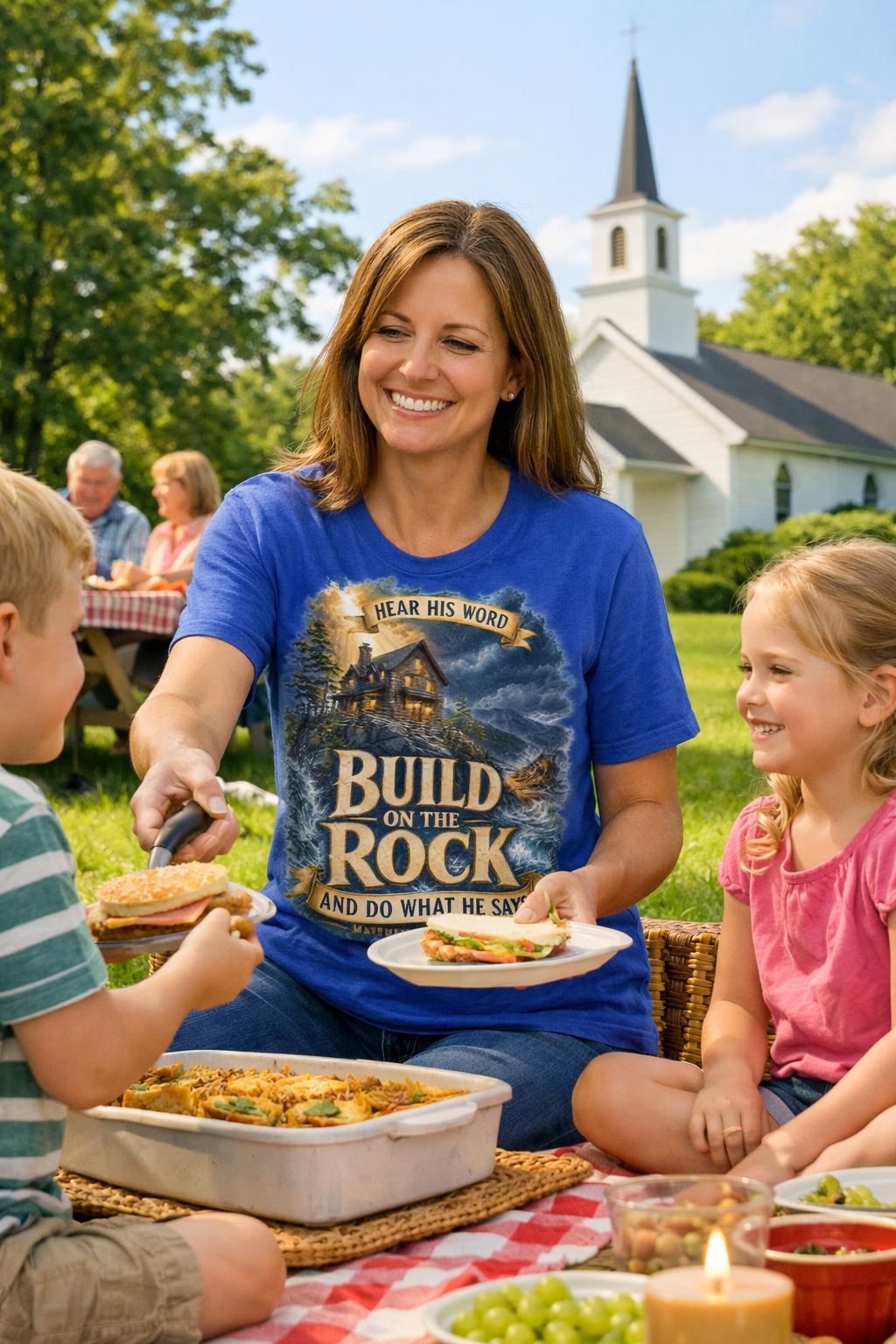Build on the Rock – Faith T-Shirt | Matthew 7:24-27