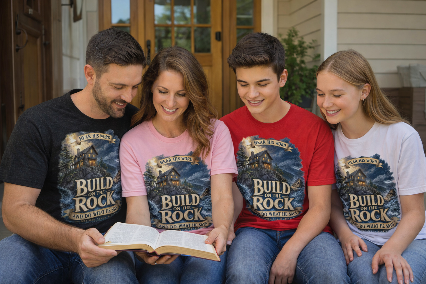 Build on the Rock – Faith T-Shirt | Matthew 7:24-27