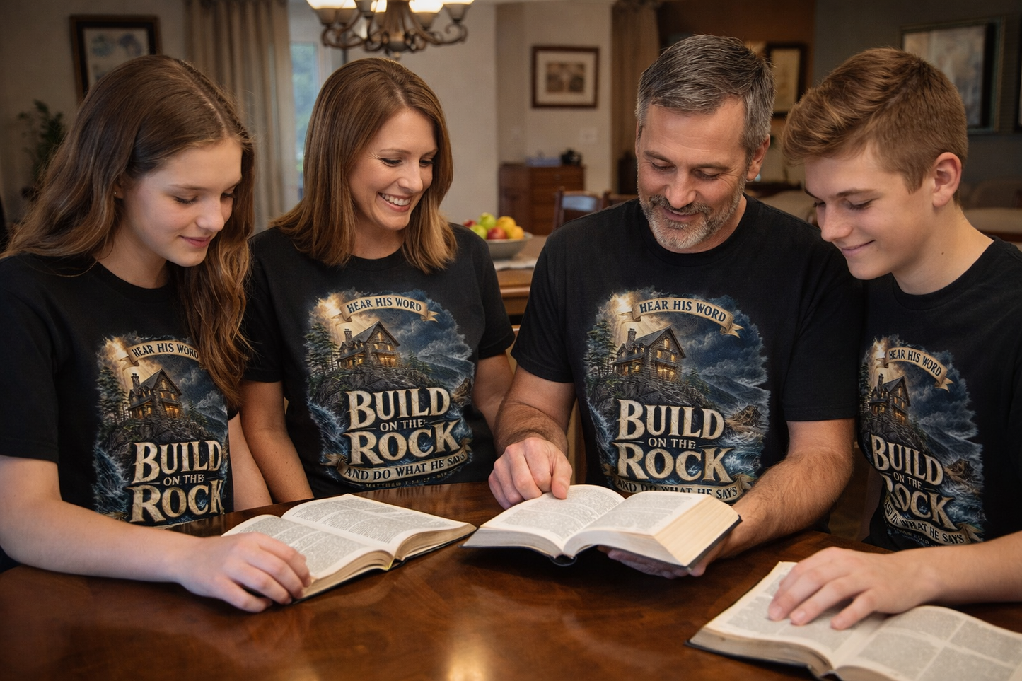 Build on the Rock – Faith T-Shirt | Matthew 7:24-27