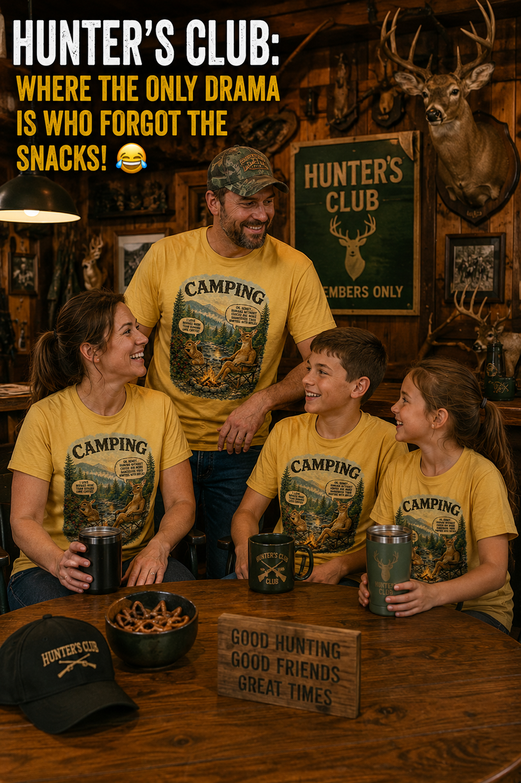 Deer Talk – The Camping Tee for People Who Think Coffee Is a Survival Tool