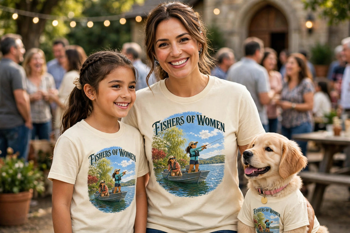 Fishers of Women — Cast Your Net, Change the World | Faith-Inspired Graphic Tee