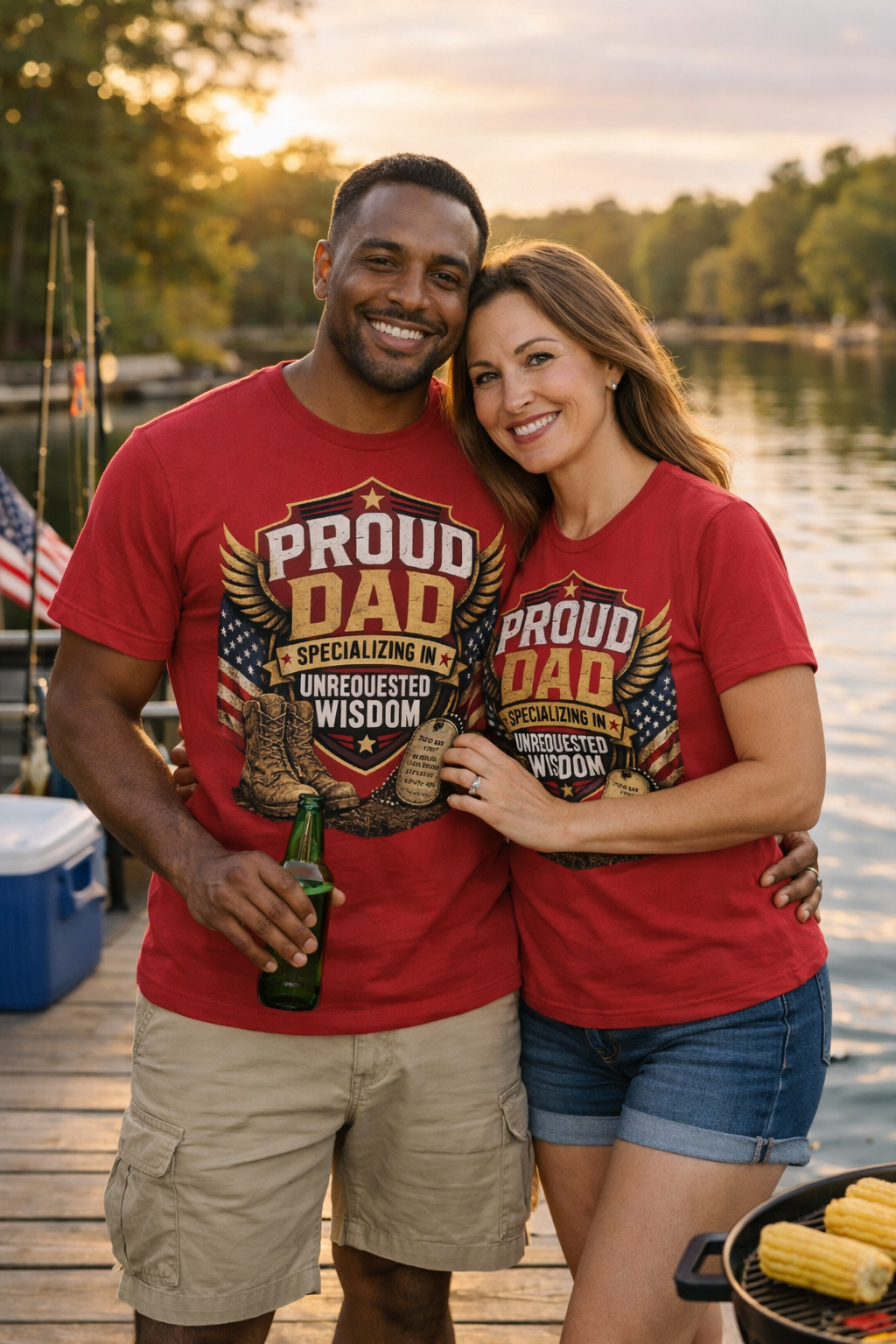 Proud Dad Specializing in Unrequested Wisdom | Military Dad T-Shirt