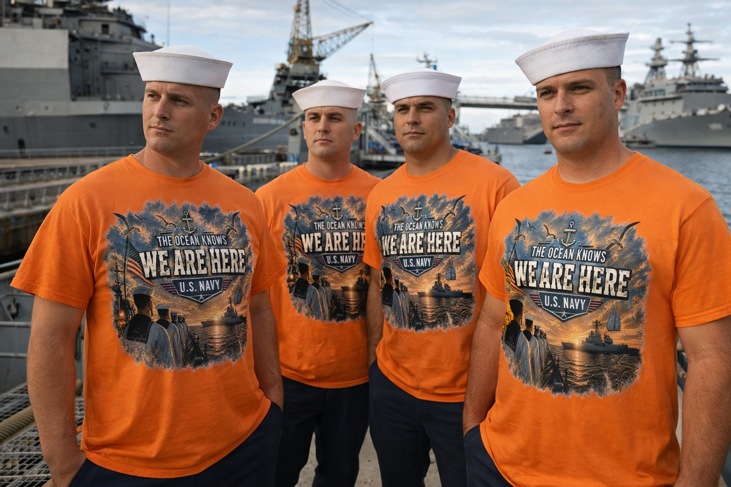 The Ocean Knows We Are Here — U.S. Navy Unisex T-Shirt