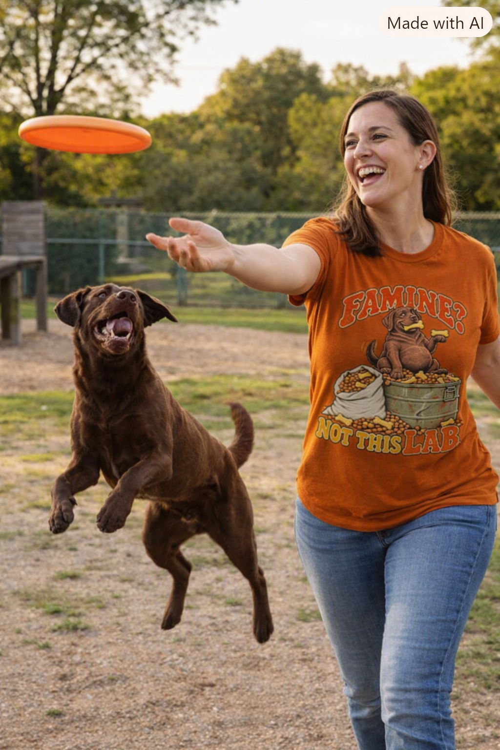 Famine? Not This Lab Funny Chocolate Labrador T-Shirt