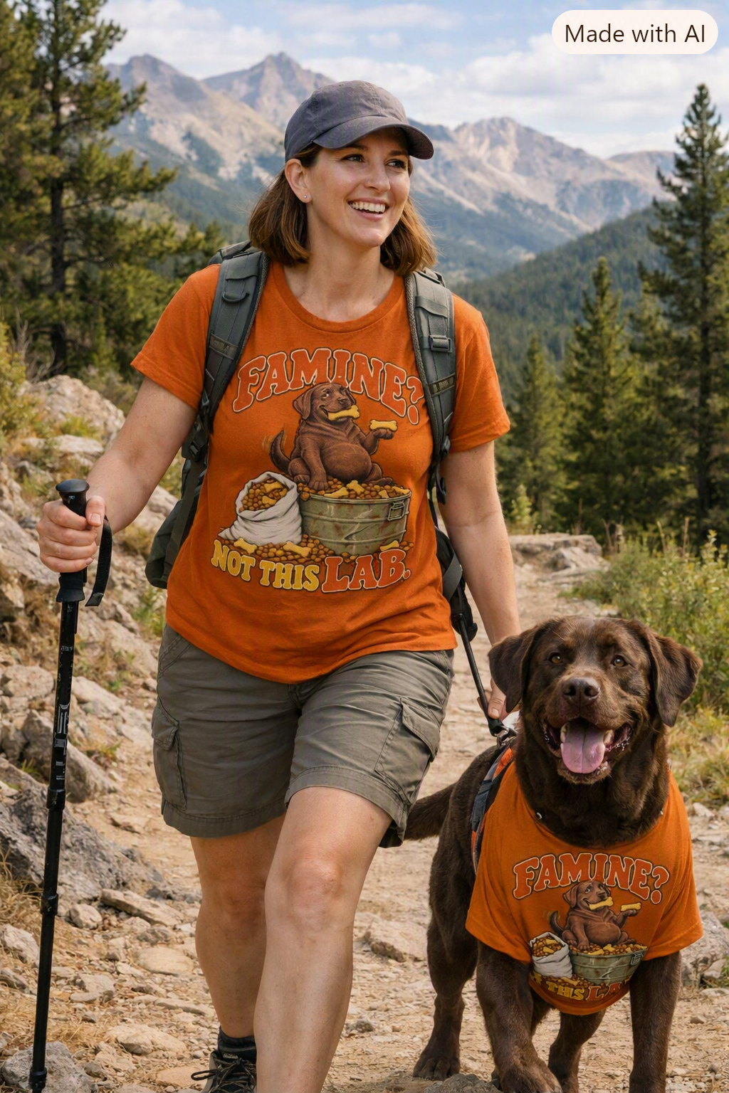 Famine? Not This Lab Funny Chocolate Labrador T-Shirt