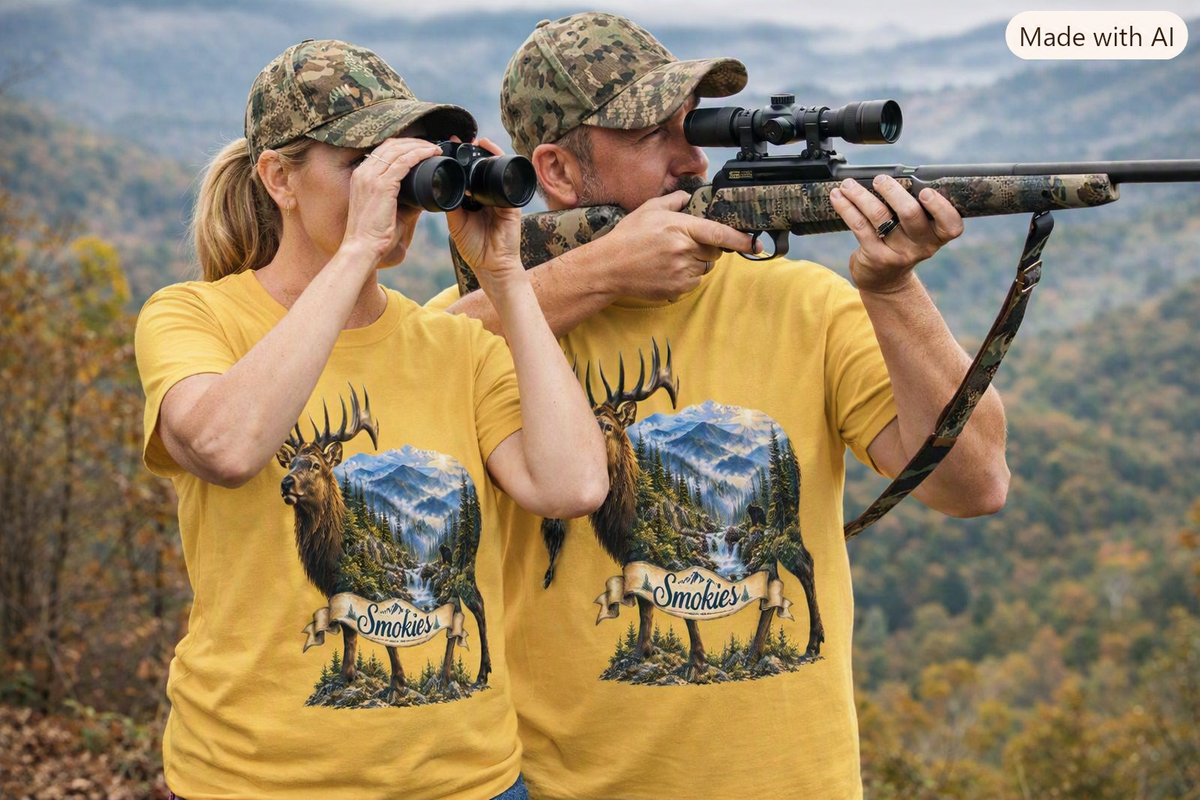Smoky Mountains Family Adventure Elk T-Shirt