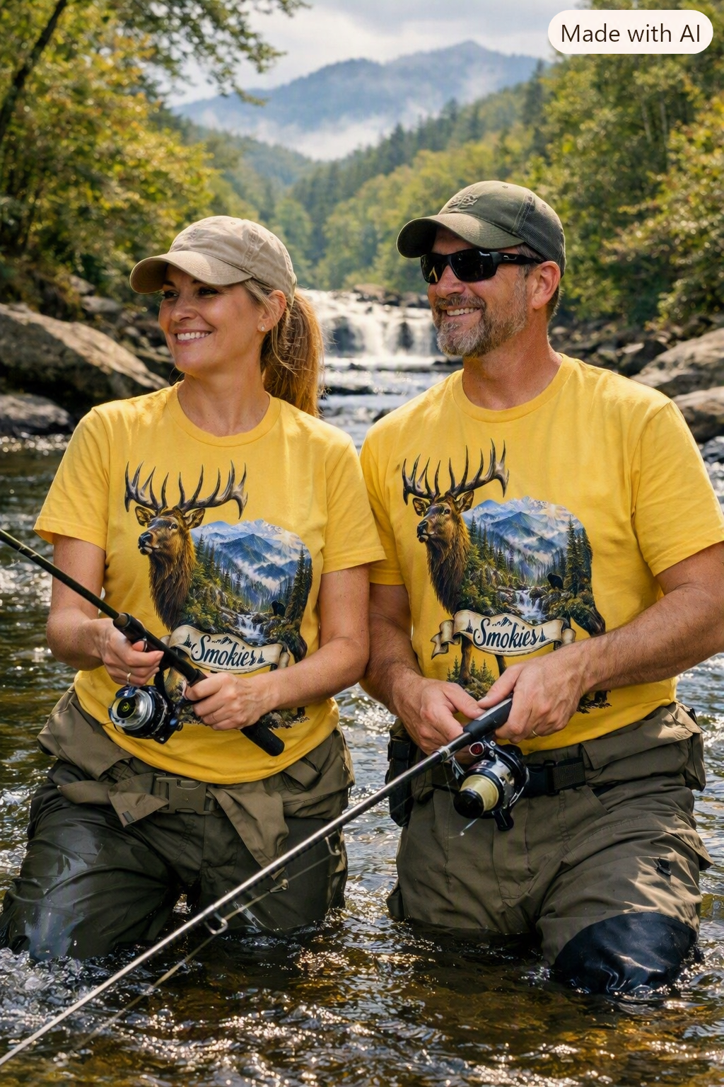 Smoky Mountains Family Adventure Elk T-Shirt