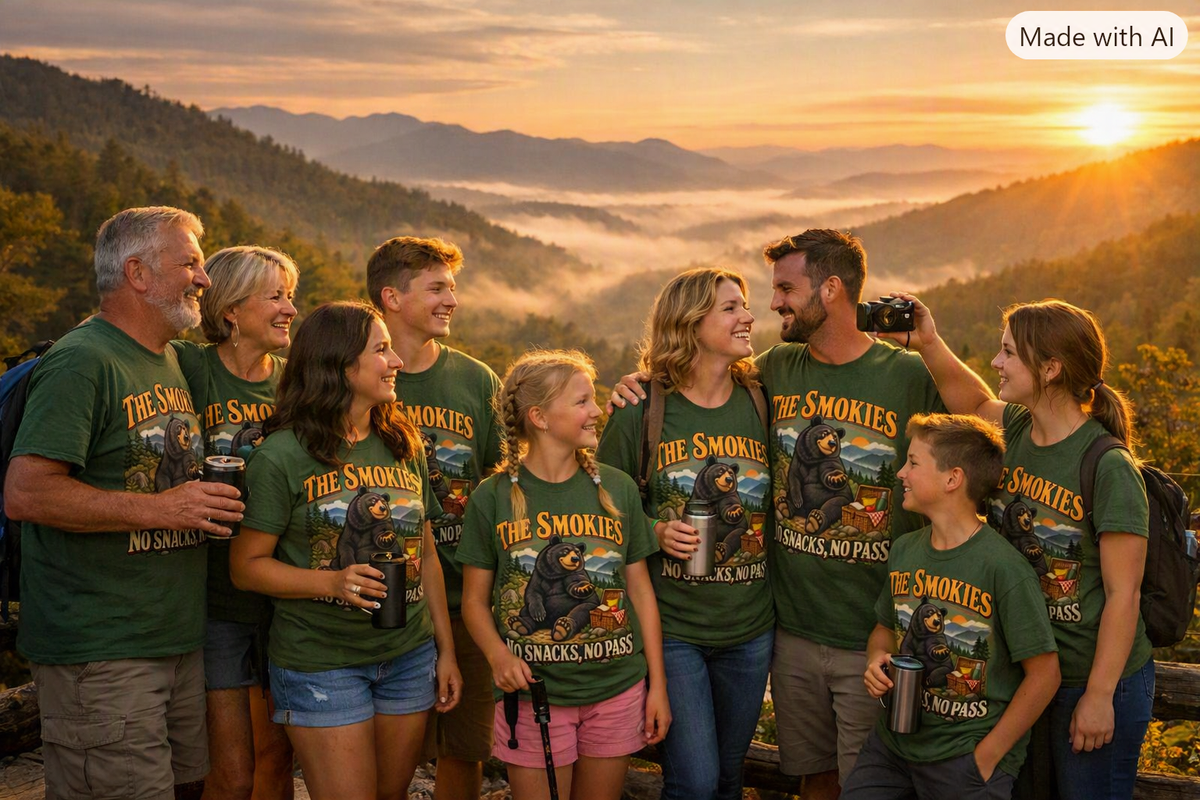 Smoky Mountains Family Adventure Elk T-Shirt