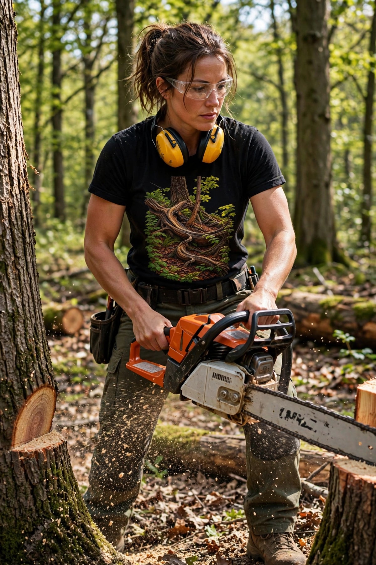 Roots of the Ridge – Logger & Woodcarver Tee