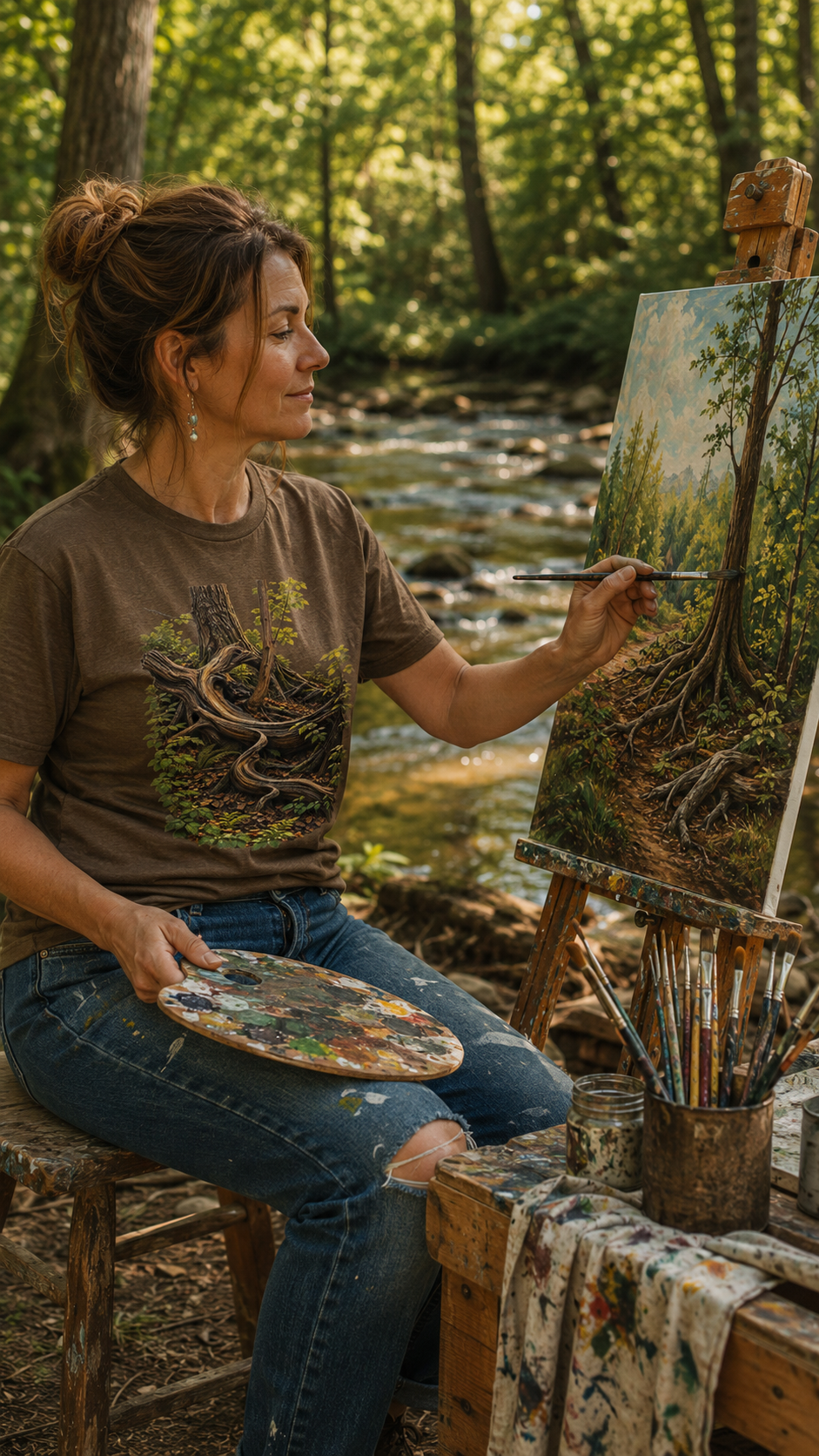 Roots of the Ridge – Logger & Woodcarver Tee