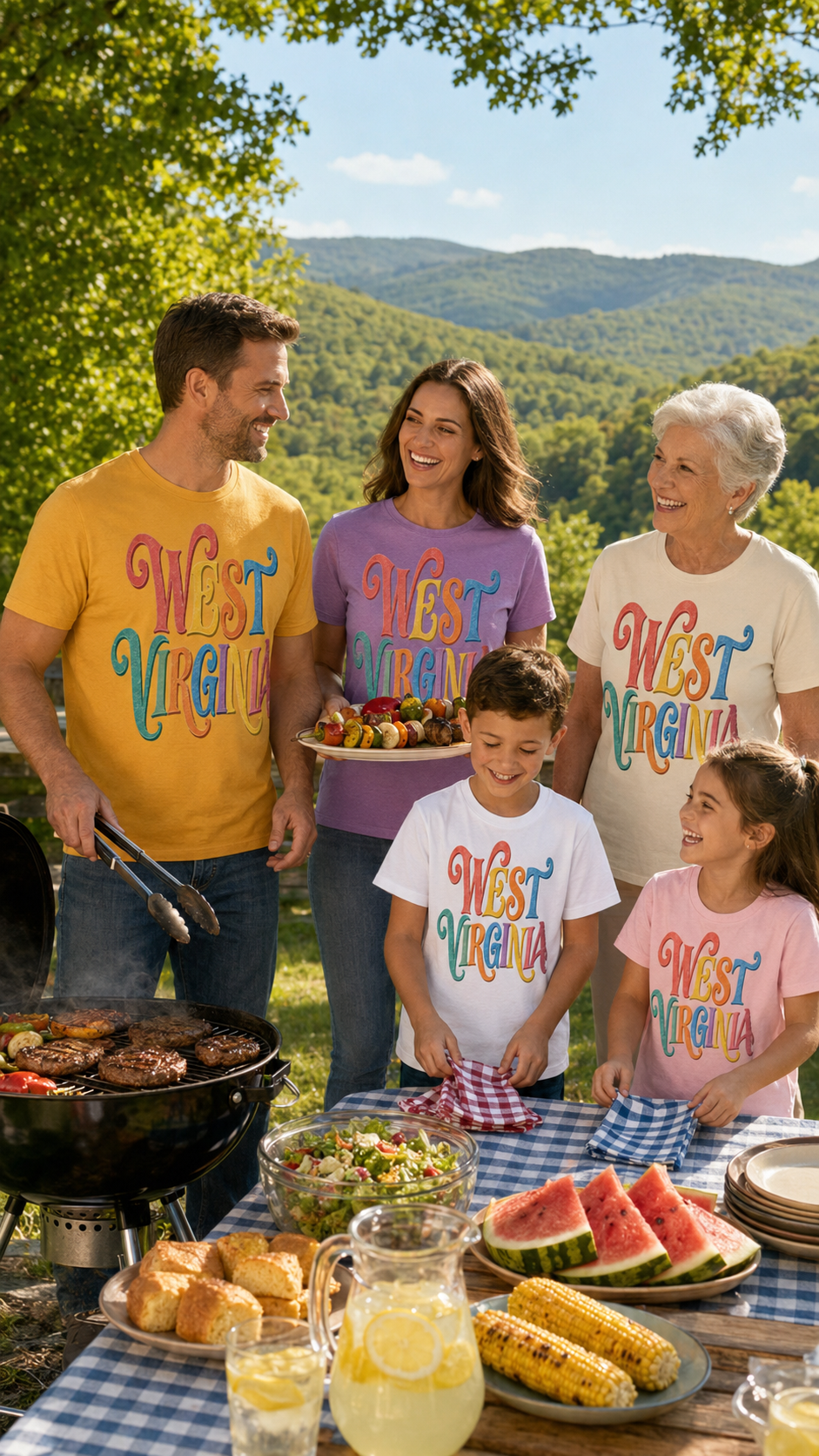 West Virginia Retro Groovy T-Shirt – Mountain State Pride