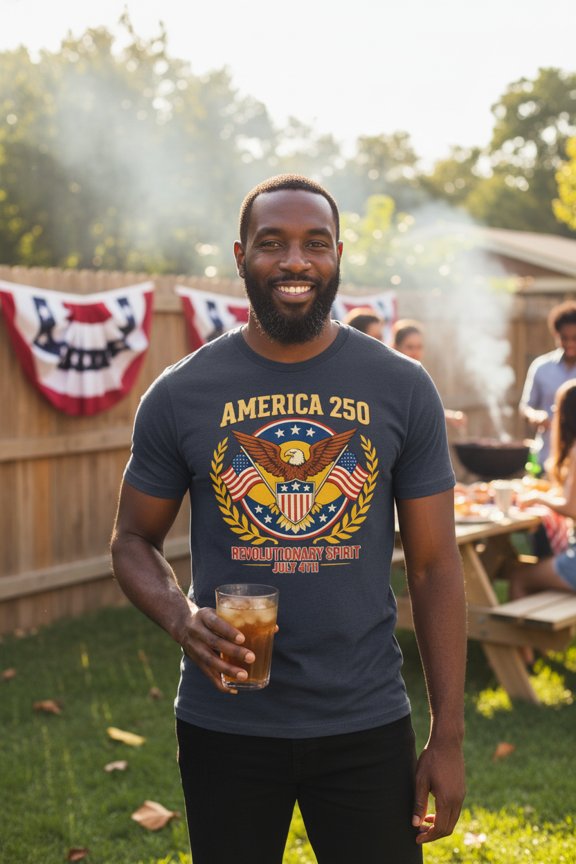 America 250 Rev Spirit - Black Man BBQ