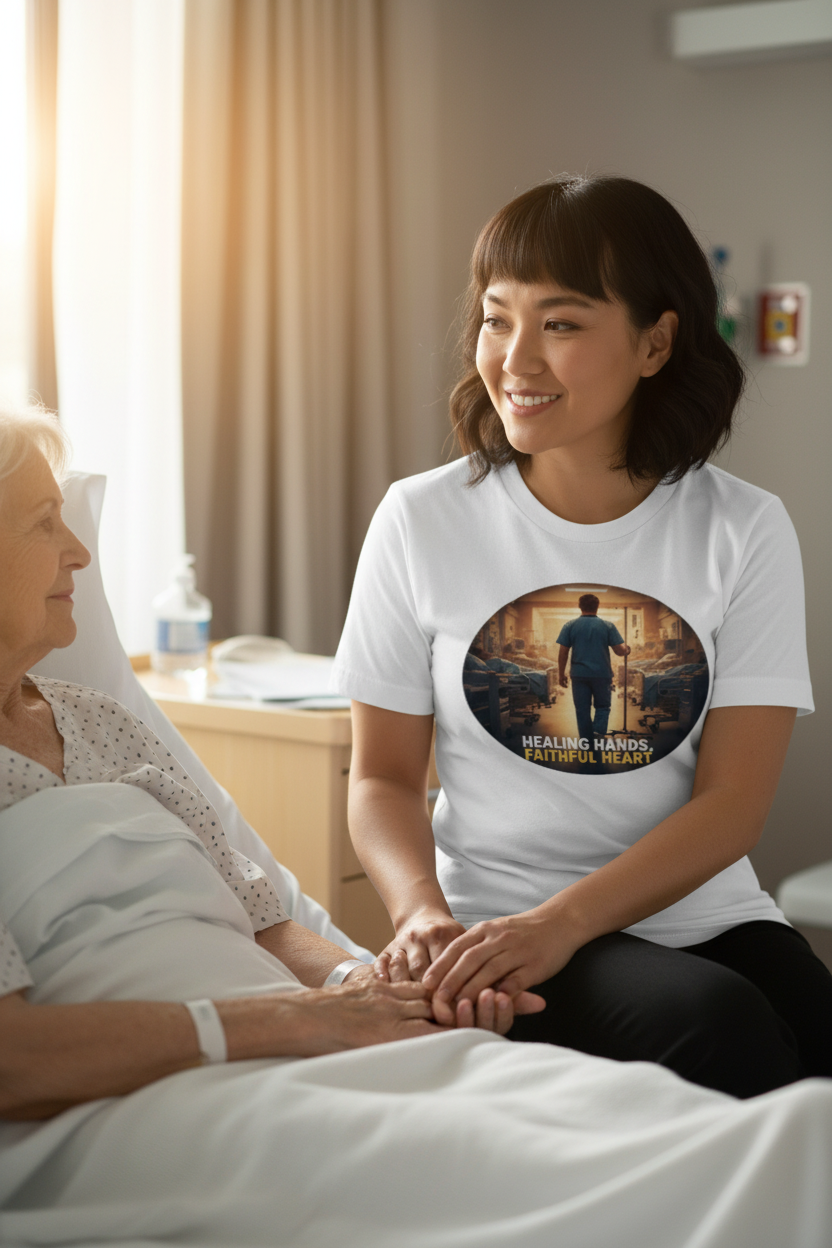 Bedside Patient White Tee
