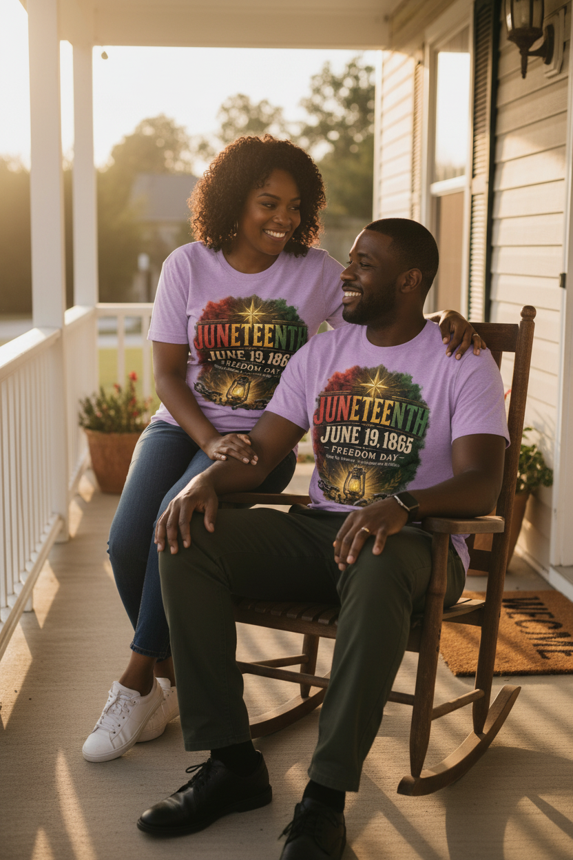 Black Family on Porch